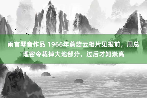 雨宫琴音作品 1966年蘑菇云相片见报前，周总理密令裁掉大地部分，过后才知崇高