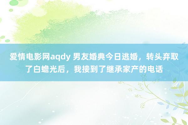 爱情电影网aqdy 男友婚典今日逃婚，转头弃取了白蟾光后，我接到了继承家产的电话