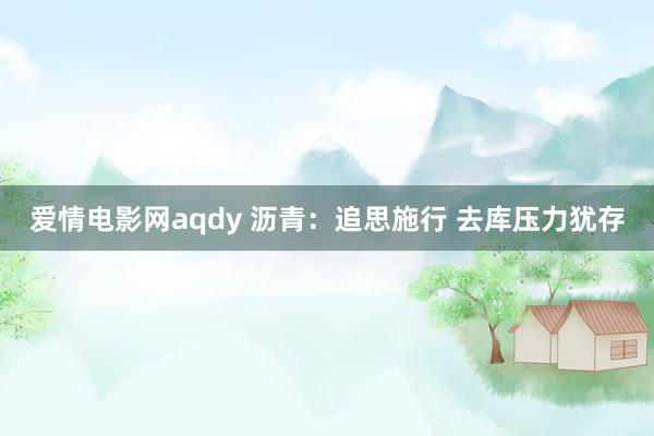 爱情电影网aqdy 沥青：追思施行 去库压力犹存