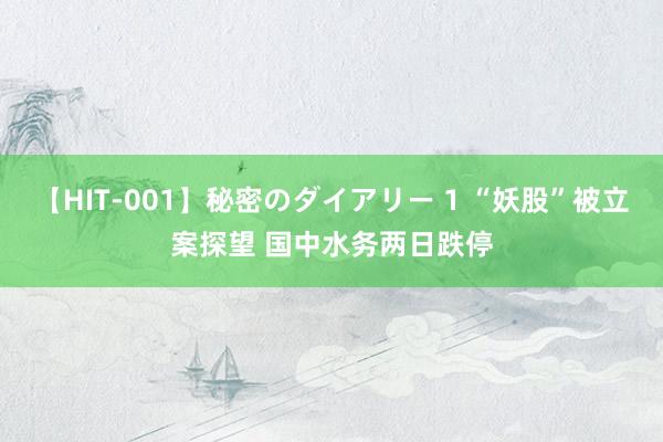 【HIT-001】秘密のダイアリー 1 “妖股”被立案探望 国中水务两日跌停